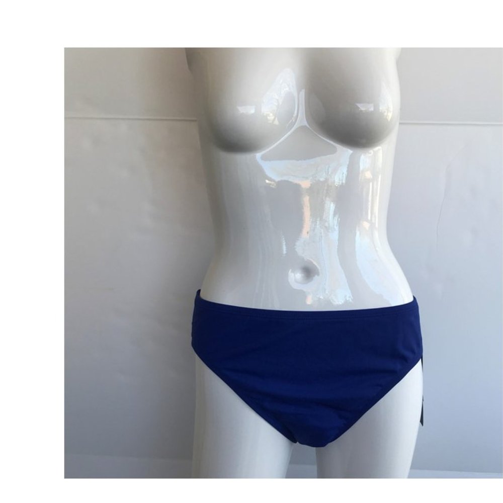 Womens Swimsuit Blue Hipster Chaps Sz 16